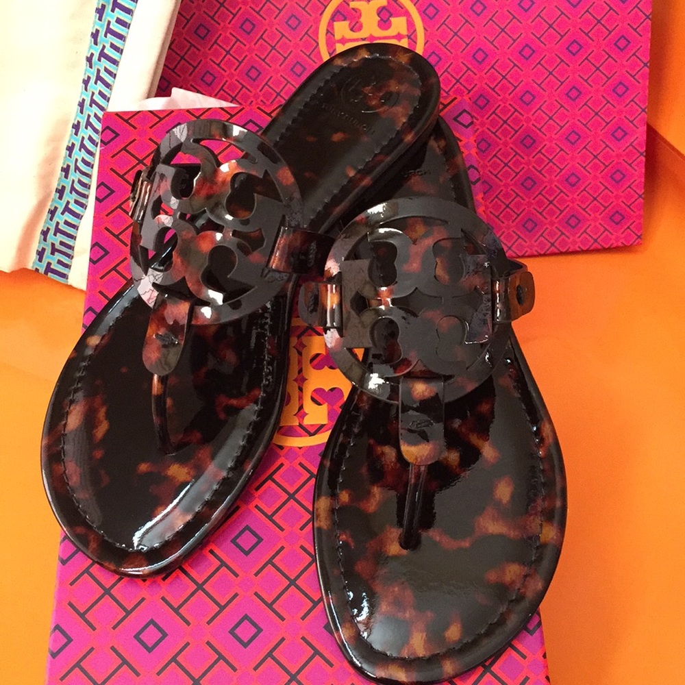 Tory Burch Tortoise Shell Miller sandal NIB
